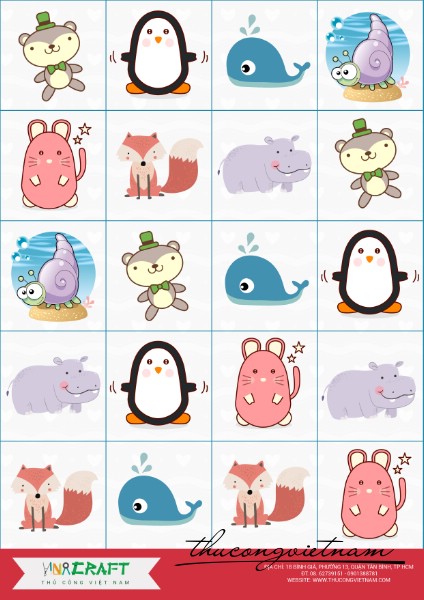 Sticker con thú mẫu 5
